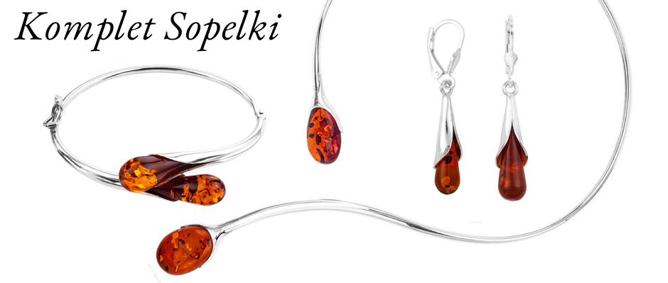 BURSZTYN KOMPLET SOPELKI