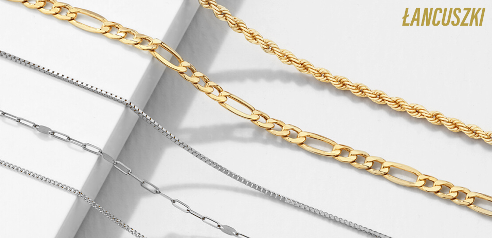 CELEBRYTKI Łańcuszki srebrne i złote
